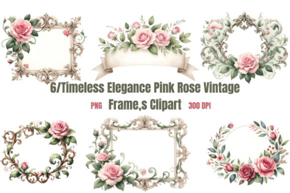 Download Timeless Elegance Pink Rose Vintage Fram - Vintage Collection