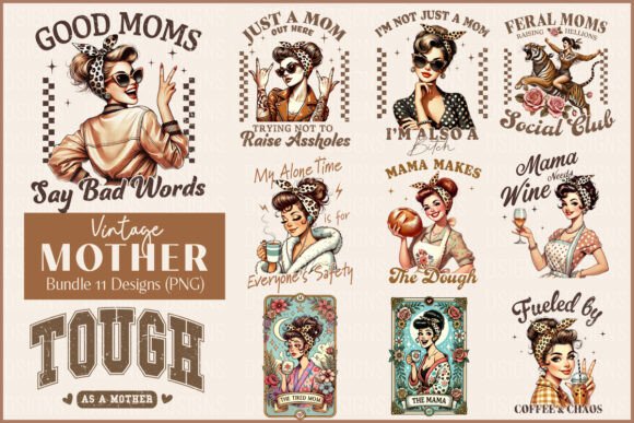 Download Vintage Mothers Day Funny Mama Bundle - Vintage Collection