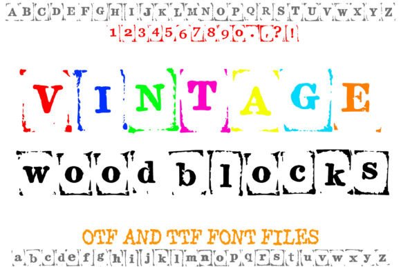 Download Vintage Wood Blocks - Vintage Collection